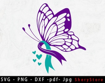 Butterfly Suicide Prevention  SVG, Suicide SVG, Suicide Prevention  Ribbon svg, Suicide Month svg, Semicolon svg, You Matter svg