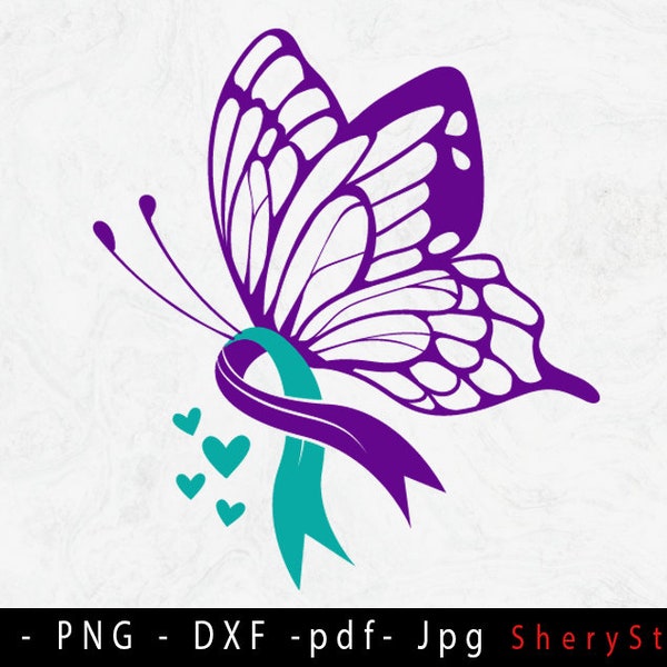 Butterfly Suicide Prevention  SVG, Suicide SVG, Suicide Prevention  Ribbon svg, Suicide Month svg, Semicolon svg, You Matter svg