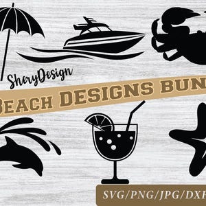Beach Bundle SVG , Summer Svg, Beach Clipart, Summer cut files for Cricut, Beach Life Svg, Sea Svg, Cricut, Silhouette