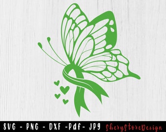 Butterfly Mental Health SVG, Mental Health SVG, Mental Health Ribbon svg, Mental Health Month, Awareness Ribbon, svg file to use for Cricut