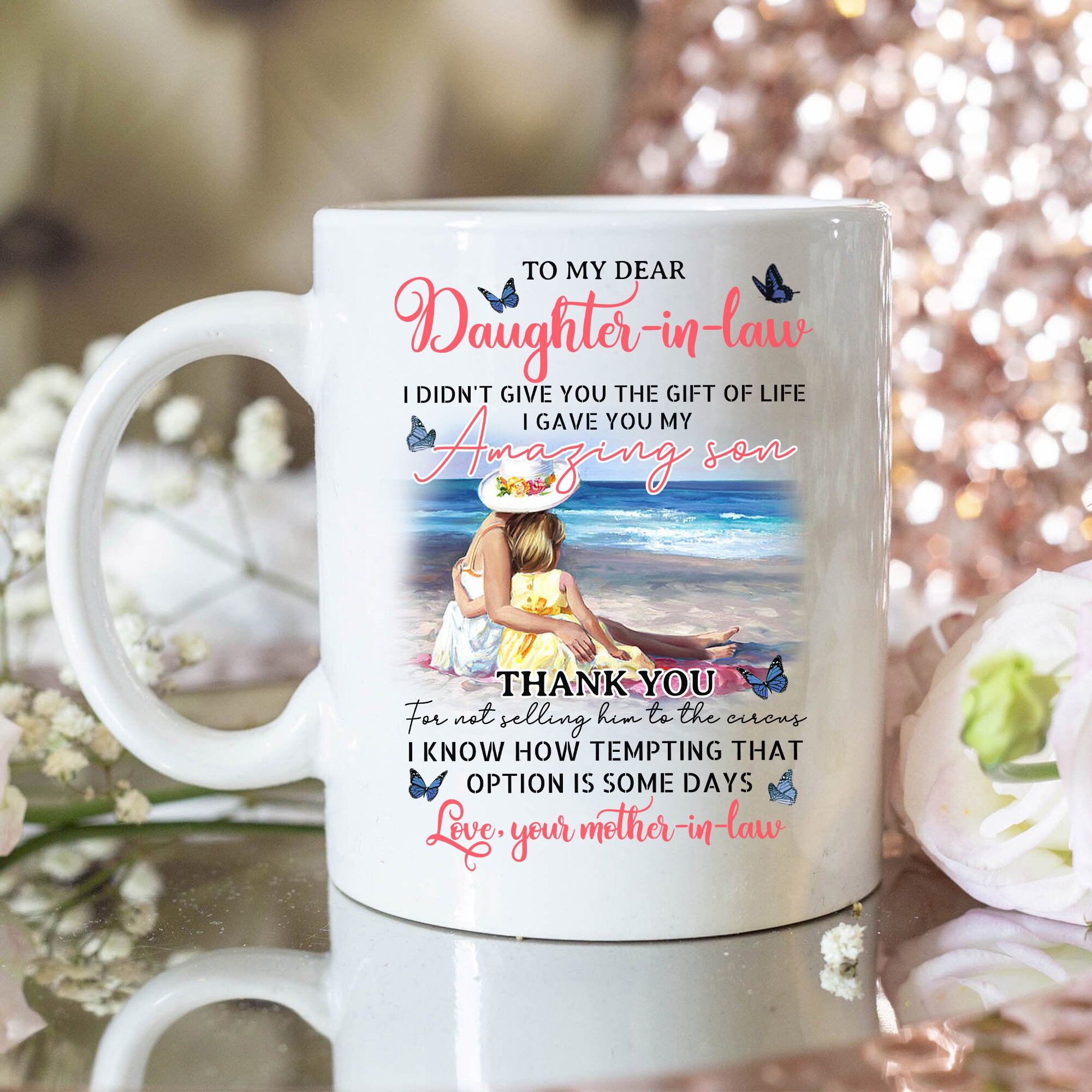 To My Daughter In Law Mug Daughter Birthday Gift Funny Etsy