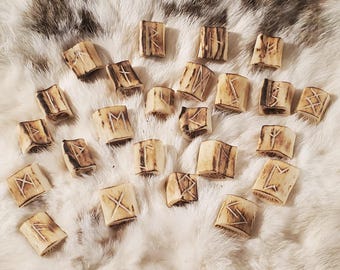 Elder Futhark Runes (Whitened Bone)