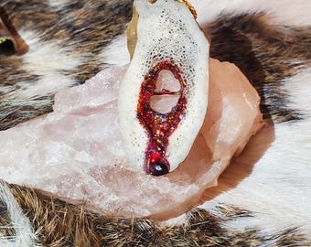 Equine (Horse) Cannon Bone Slice Pendant