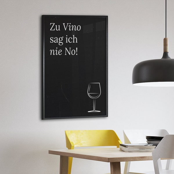 Poster: Weisheit Vino, s/w