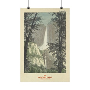 National Park Poster | Yosemite |  Poster | Gift for Her | Gift for Him | Vintage Vibes | Adventure | Explore