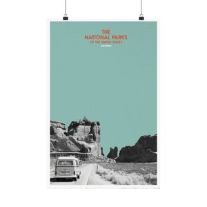 National Parks Poster | Arches | Matte Posters | Adventure | Explore | Gift for Travelers | Gift for Her | Vintage Vibes