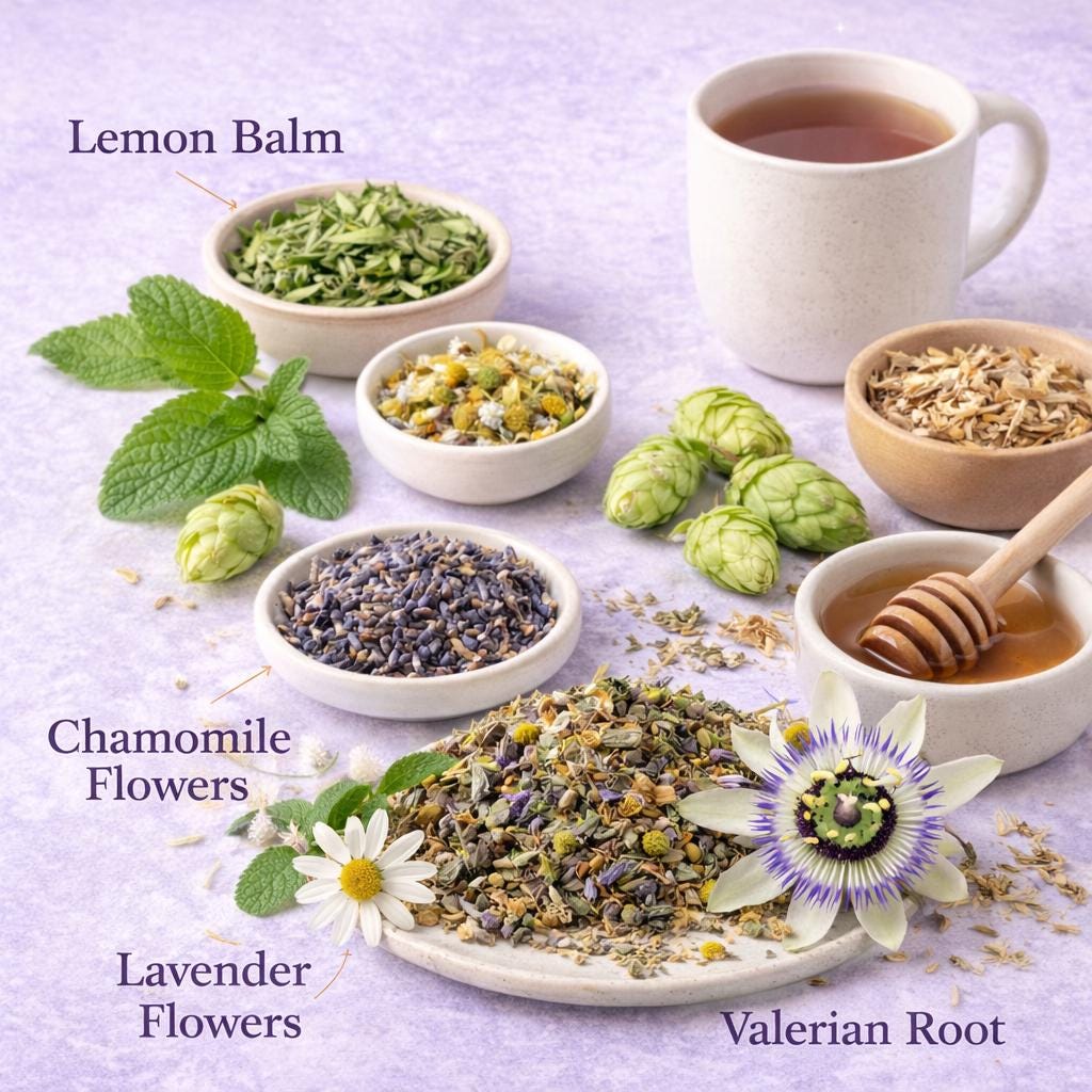 Calm Ritual Tea Lunar Lullaby Nighttime Ritual Tea | Calming Herbal Bedtime Blend ...
