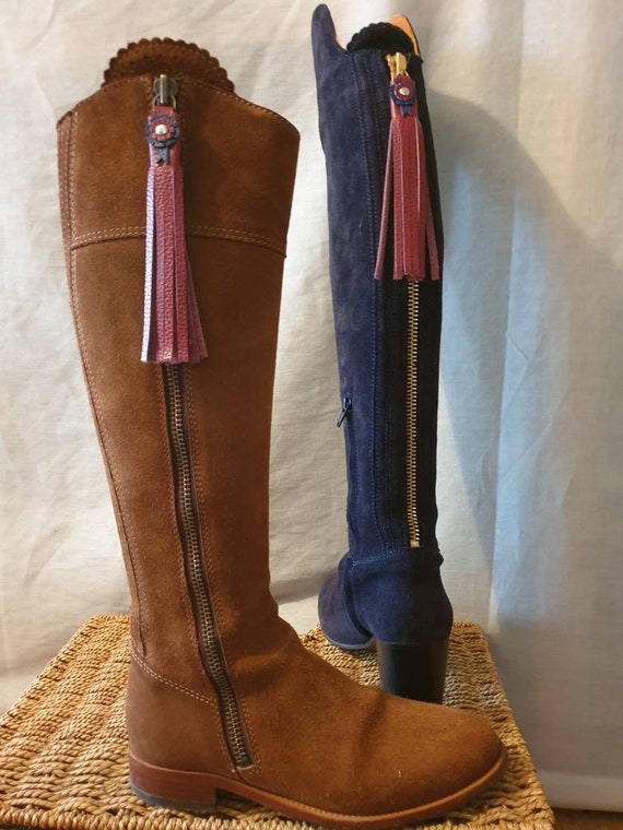 CLARET Long Boot Tassels Spanish Riding 