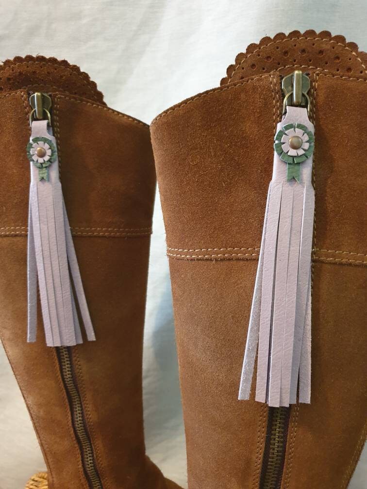 LILAC Long Boot Tassels Spanish riding boot style with your Etsy