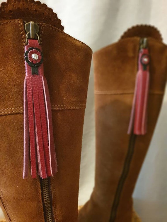 CLARET Long Boot Tassels Spanish Riding 