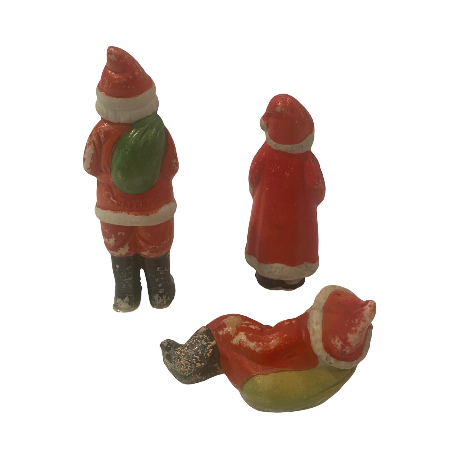 アンティークビスクサンタクロースのトリオ - Etsy 日本