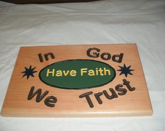 Handmade Solid Wood Sign: Customizable Religious Decor