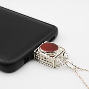 Sliding Amulet With Carnelian And Hidden 64GB USB-C Drive