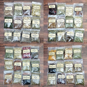 5 - 10 herbs set , create your herbs set  , ritual herbs , altar herbs , incense herbs , spell herbs , Wiccan herbs , Pagan Herbs