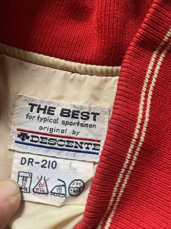 Vintage 90s Descente Striped Baseball Jacket Wome… - image 4