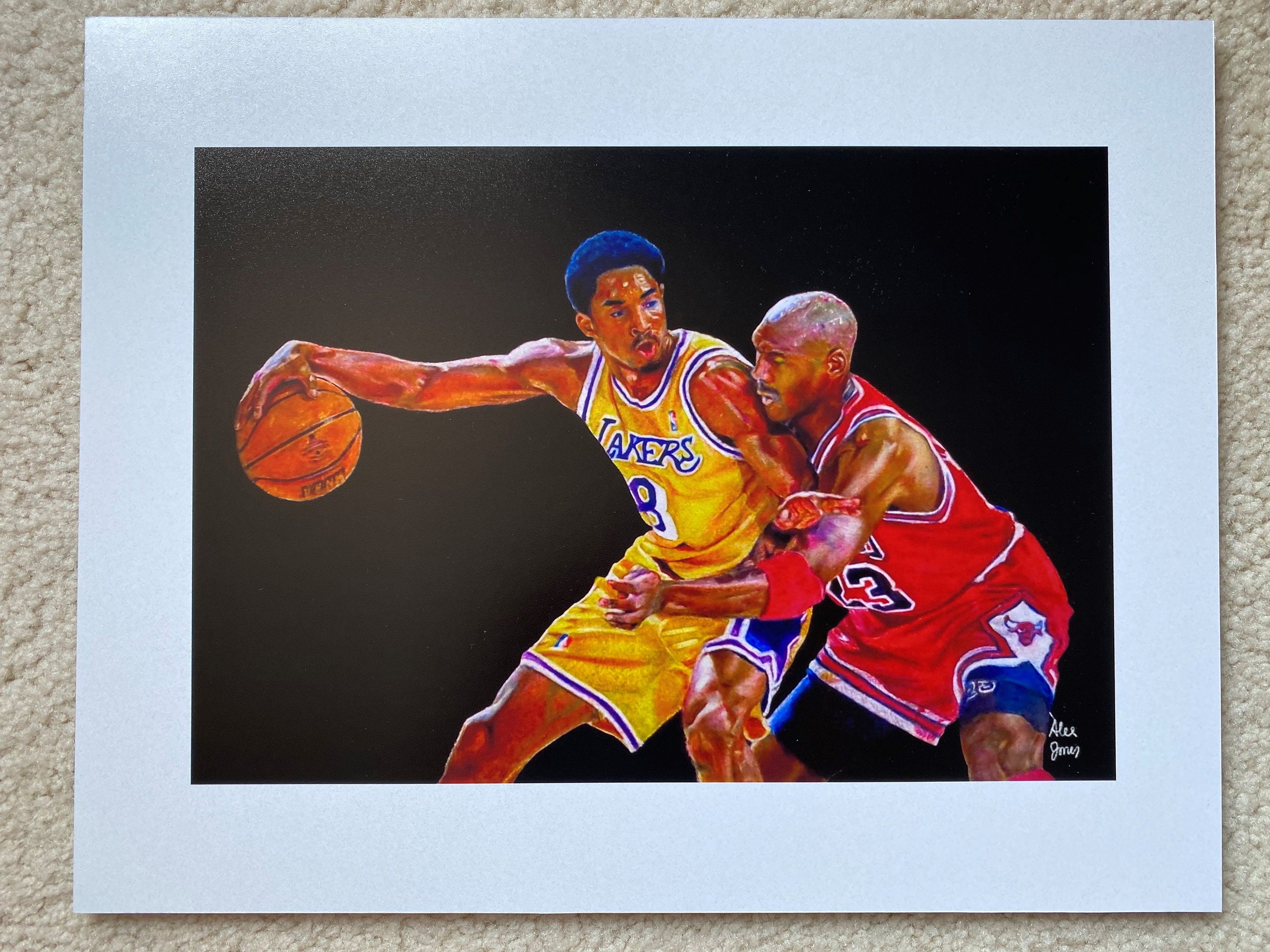 Kobe Bryant and Michael Jordan Original Colored Pencil Art | Etsy