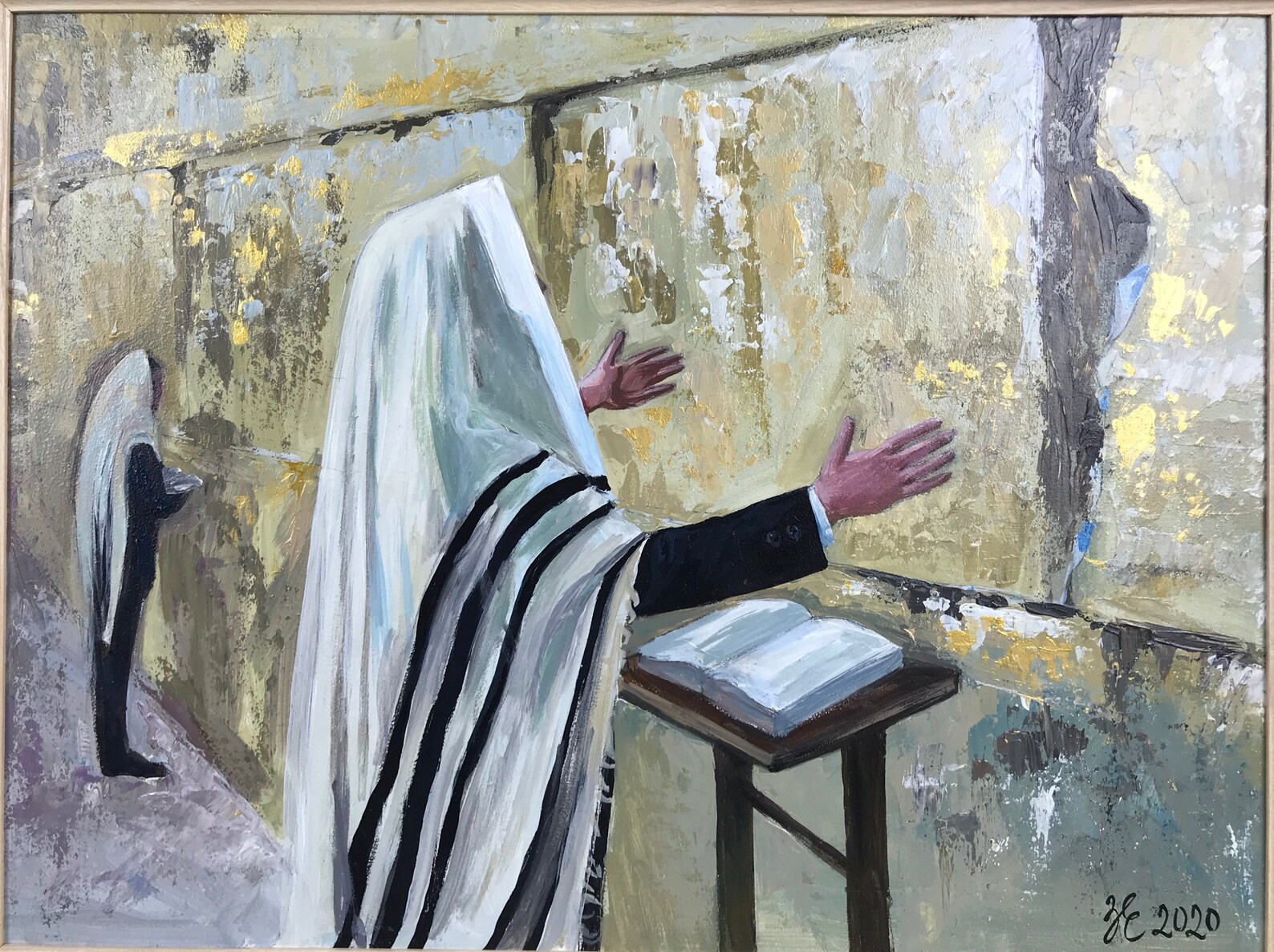 Original Acrylic Painting Western Wall Holy Land Kotel Etsy