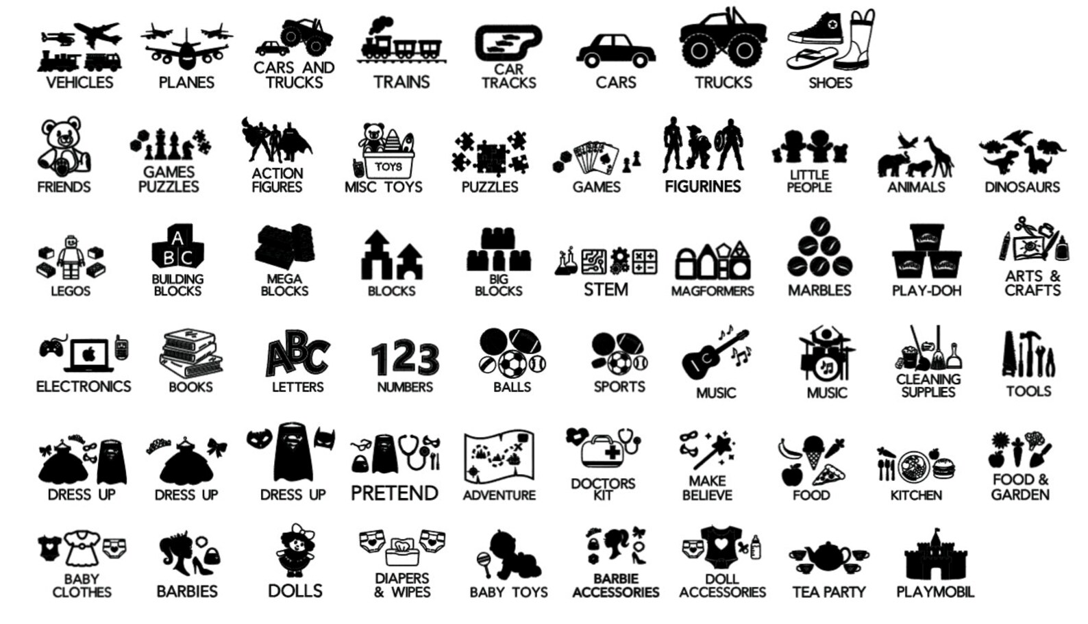 Vinyl Kids Storage Cube Bin Labels Etsy