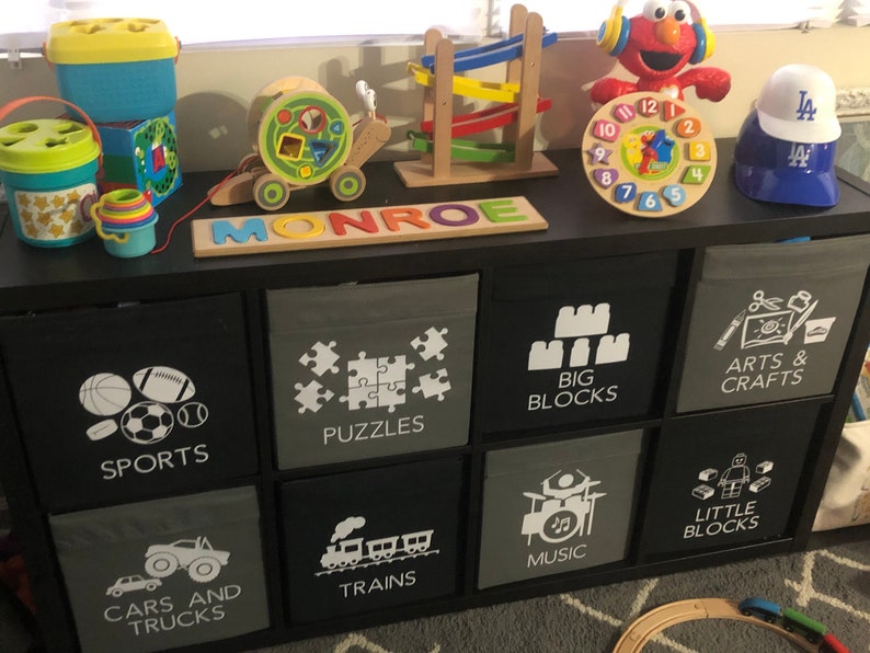 Vinyl Kids Storage Cube Bin Labels Etsy