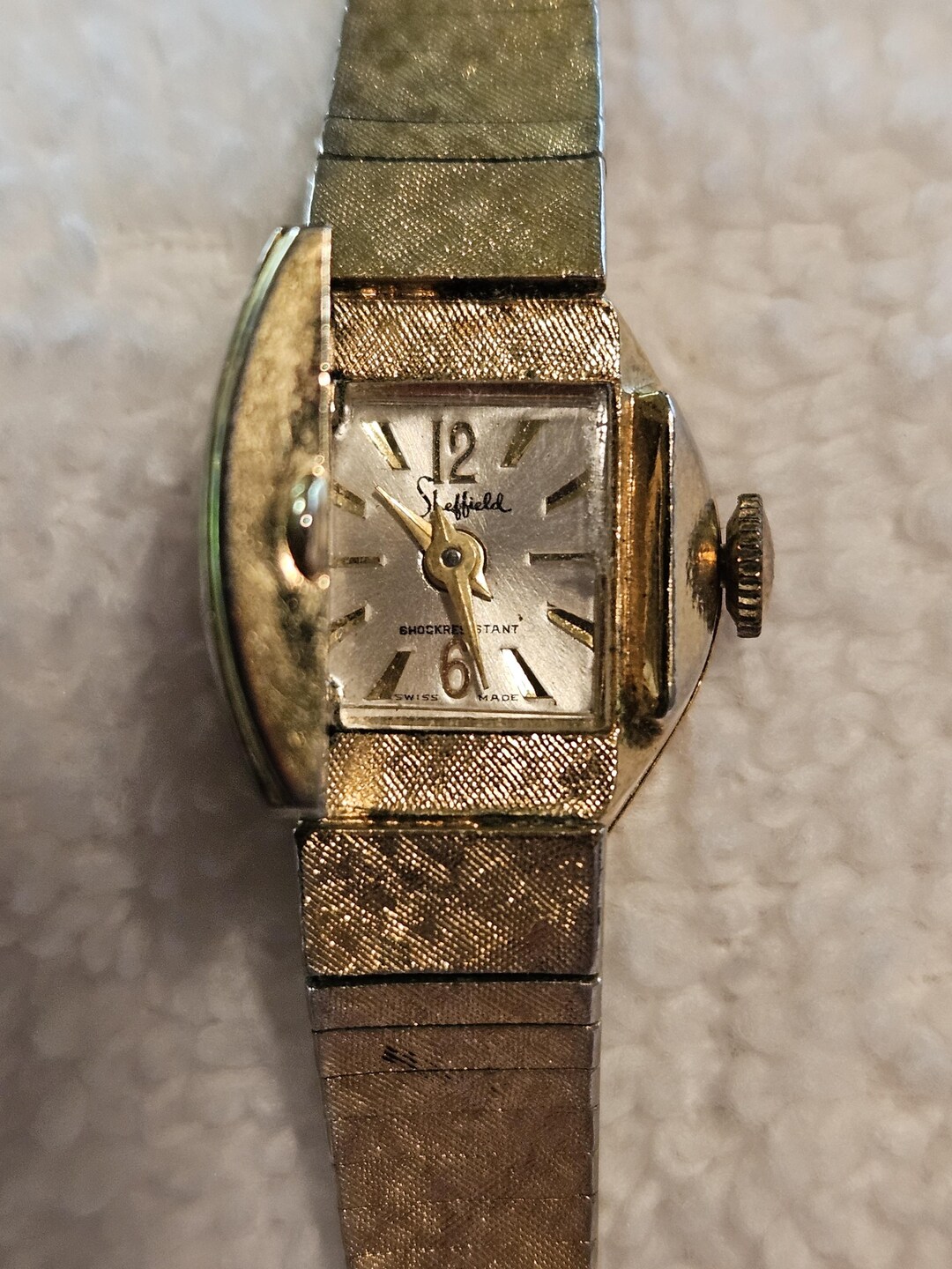 70s Sheffield Swiss Made Covered Dial Ladies Watch Etsy