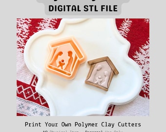 Nativity Scene Clay Cutter STL File · 3D Print File Digital Download