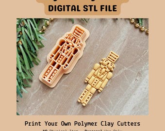 Nutcracker Clay Cutter STL File · 2 in & 2.75 in Digital Download