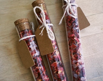 Test Tube Rose Petal Himalayan Bath Salts Gift