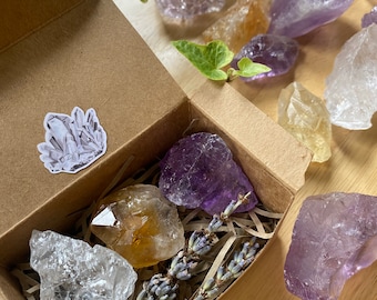 Raw Crystal Healing Set Gift