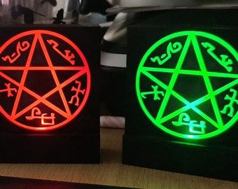 Supernatural Devil's trap light box decoration with light colour options