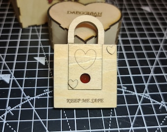 Keep me safe wooden puzzle lock