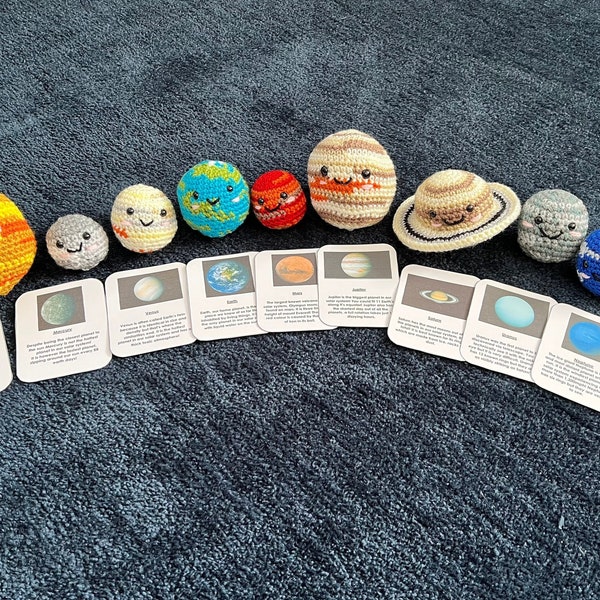 Crochet planets/ the planets/ solar system/ crochet solar system/ solar system toy/ space/ space gift