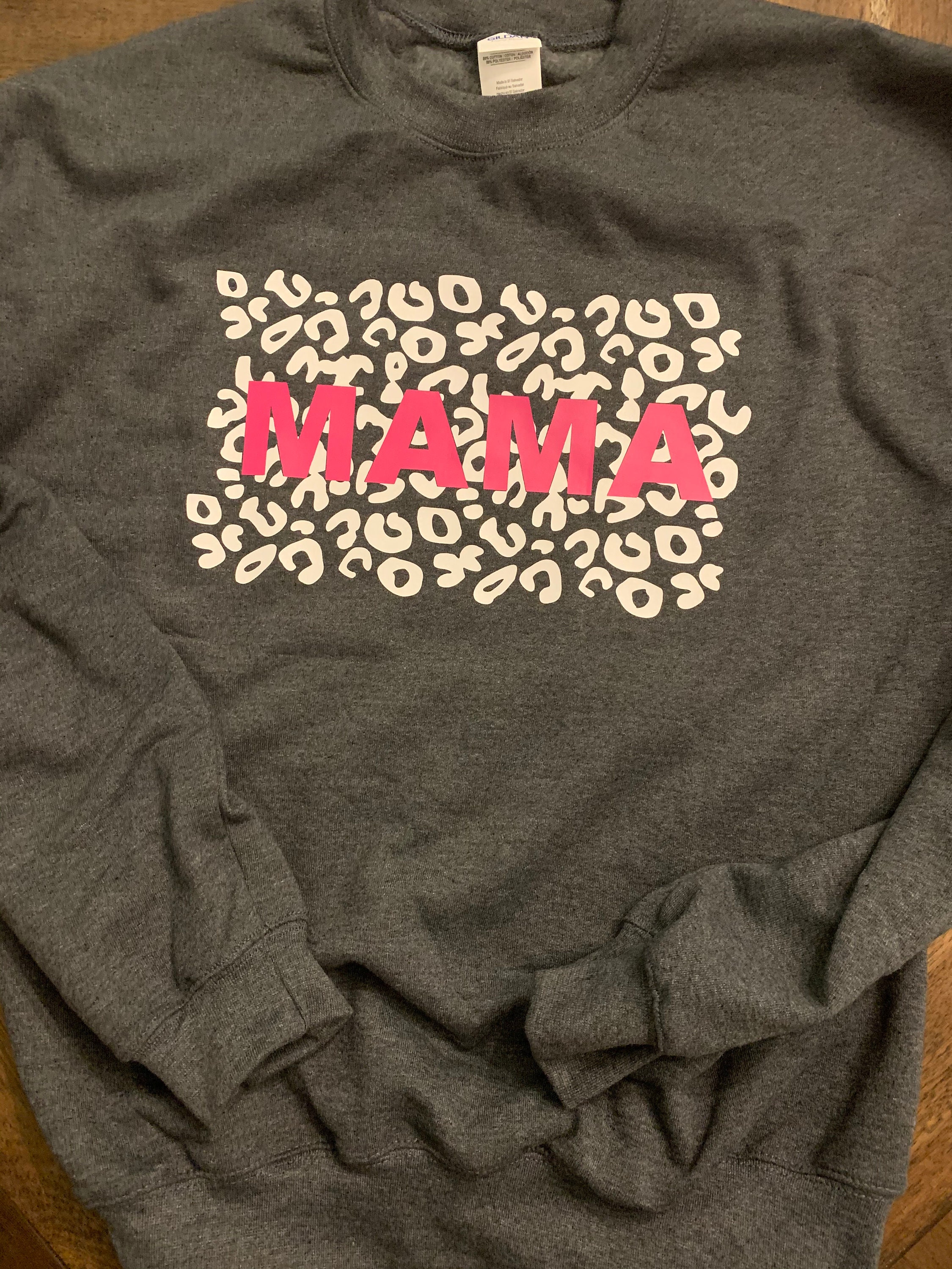 Mama Shirt Leopard Print Crewneck Sweatshirt Shirt For Etsy
