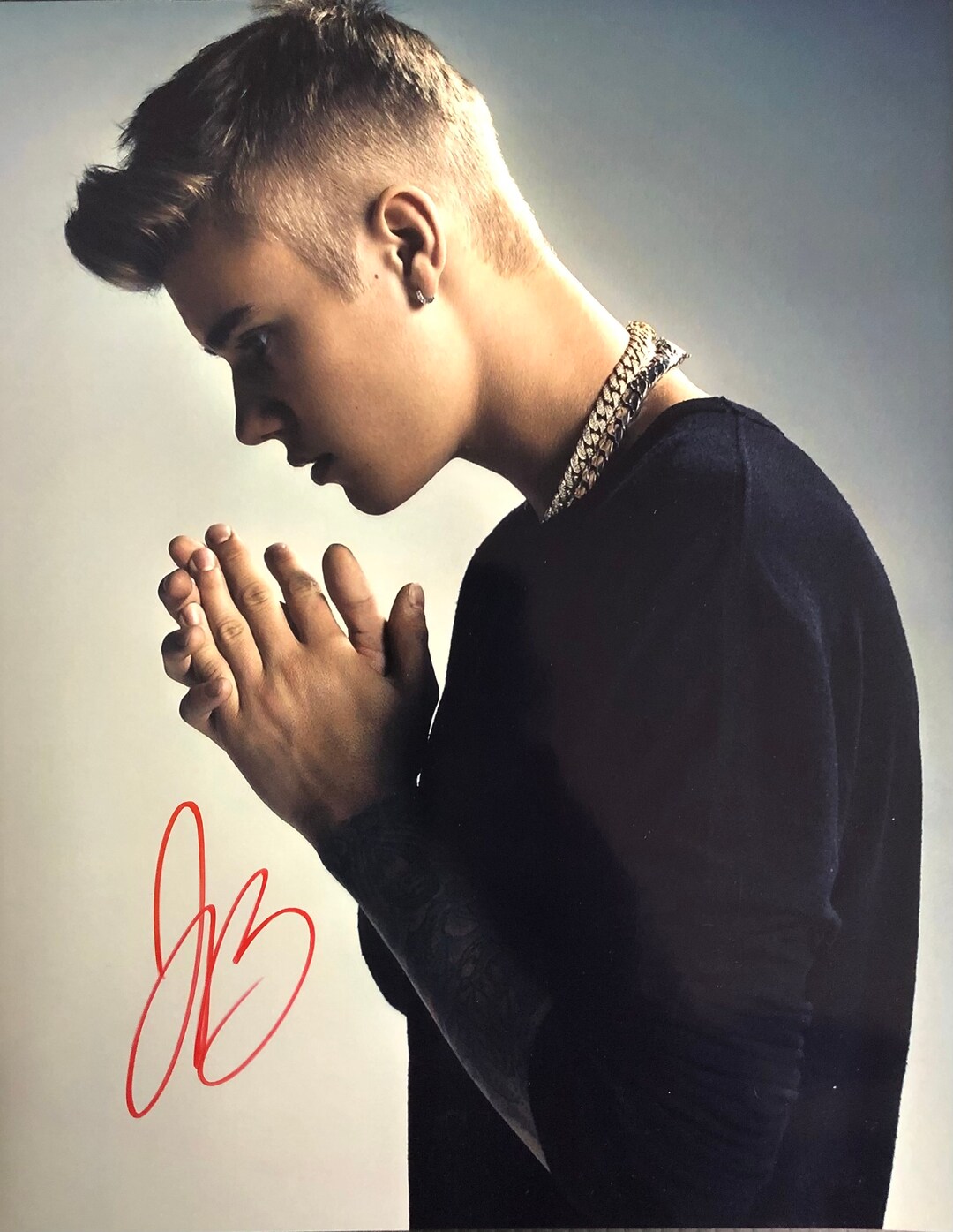 Justin Bieber Signed 8x10 Photo Etsy