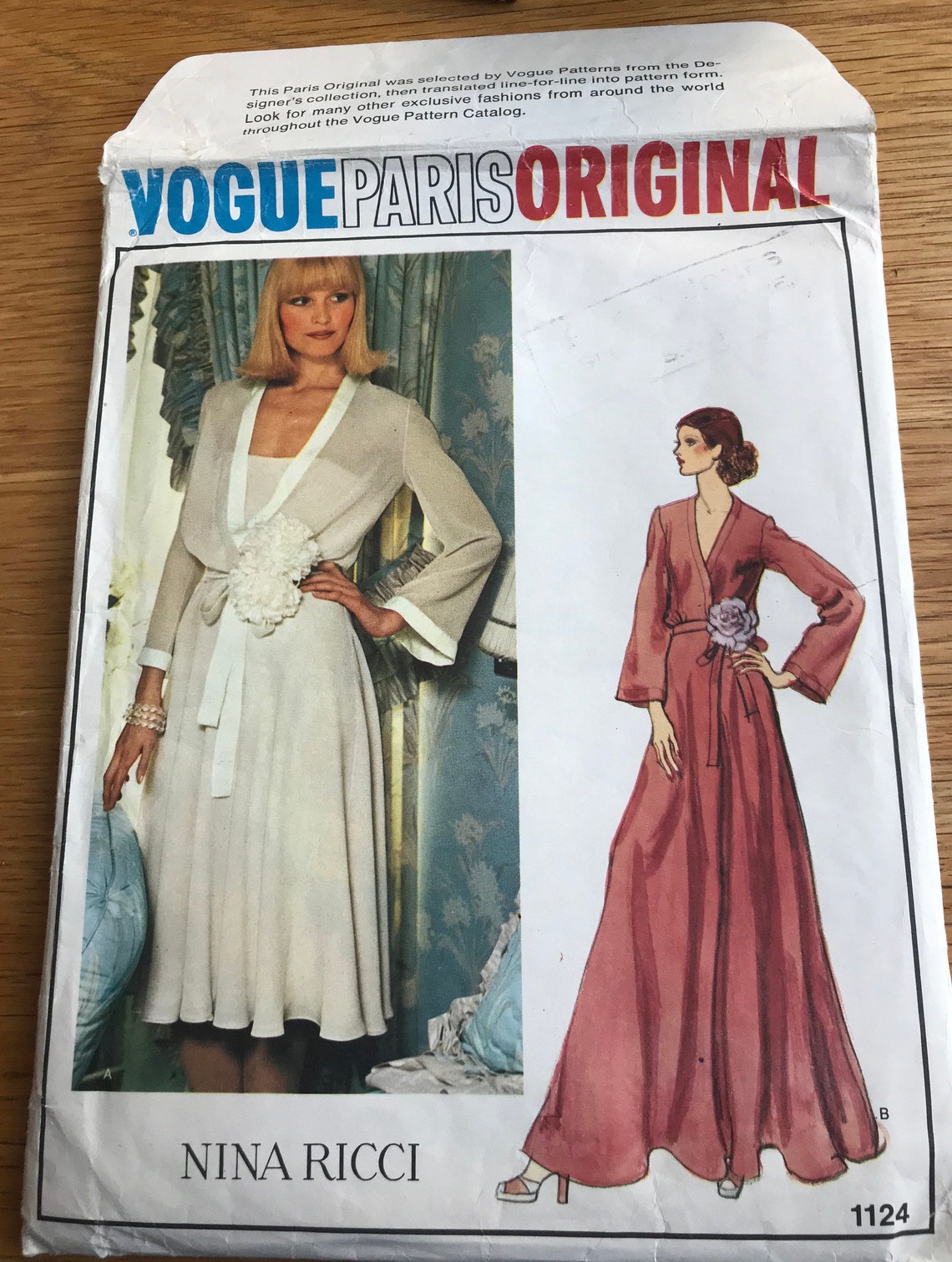 Vogue Paris Original Sewing Pattern Nina Ricci Designer Size - Etsy UK