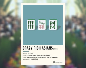 Crazy Rich Asians (2018) - Minimalist Illustration Style Print (Digital Download)