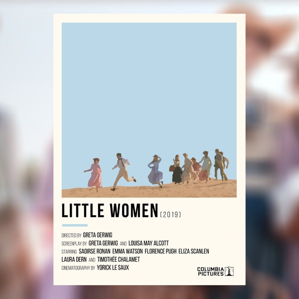 Little Women (2019) (Version 2) - Minimalist Illustration Style Print (Digital Download)