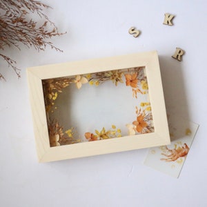 Custom Pressed Flower Wood Photo Frame: Floral Garden (5x7", Fits 4x6 ...