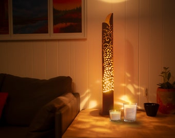 Bamboo Lamps - Bedroom Lamps - Desk Lamps - Ambient lighting/Japanese/Hand Made & Natural/Unique design "Zen TREE OF LIFE" tall 80cm