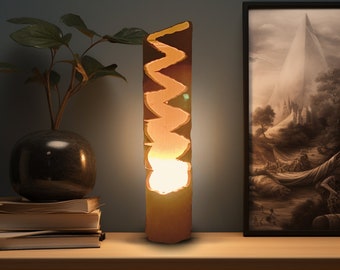 Bamboo Lamps - Bedroom Lamps - Feng Shui Lamps - Ambient lighting/Japanese/Hand Made & Natural/Unique design "ROOT" medium 18 inches