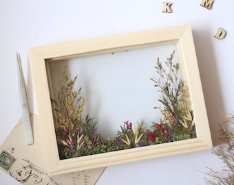 Pressed Flower Wood Photo Frame - Limited Collection - Gifts for her/Birthday/Wedding/Holiday/Chrismas/Valentine/Anniversary/Mother's Day