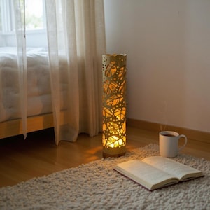 Bamboo Lamps - Bedroom Lamps - Feng Shui Lamps - Ambient lighting/Japanese/Hand Made & Natural/Unique design &quot;ZEN LEAF”/Christmas Lighting