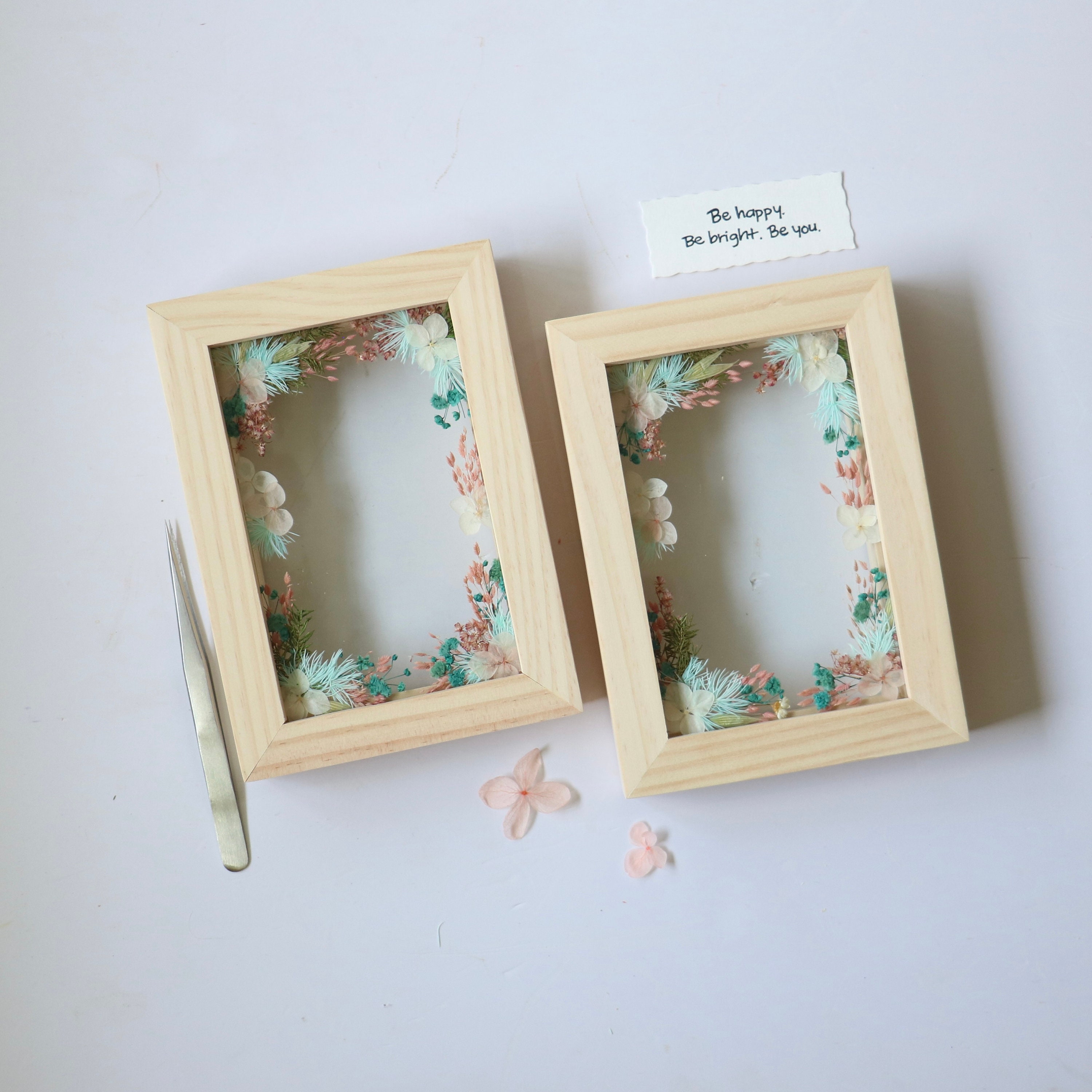 Custom Pressed Flower Wood Photo Frame Summer & Autumn Garden Gift for ...