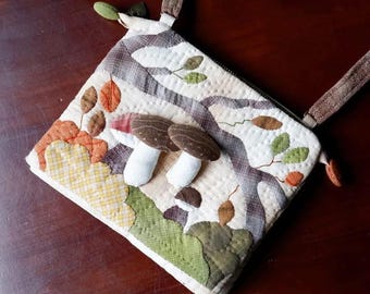 Japanese Patchwork Quilted Bag: Handmade Floral Crossbody Tote