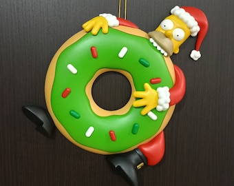 Homer Simpson Donut Christmas Wreath