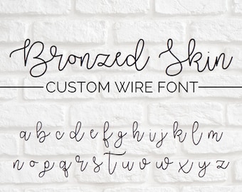 CUSTOM WIRE WORDS Wall Art // Bronzed Skin Font: Personalized Home Decor Sign