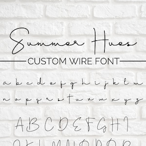 CUSTOM WIRE WORDS // Summer Hues Font Wire Sign Wire Wall - Etsy