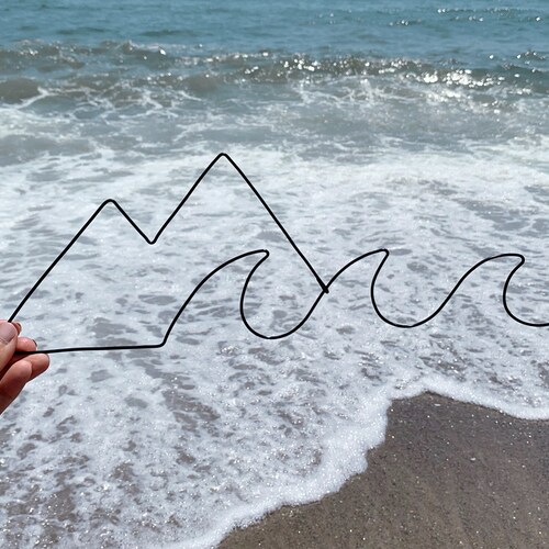 MOUNTAINS WAVES Wire Wall Art Wire Wall Decor Wire Etsy