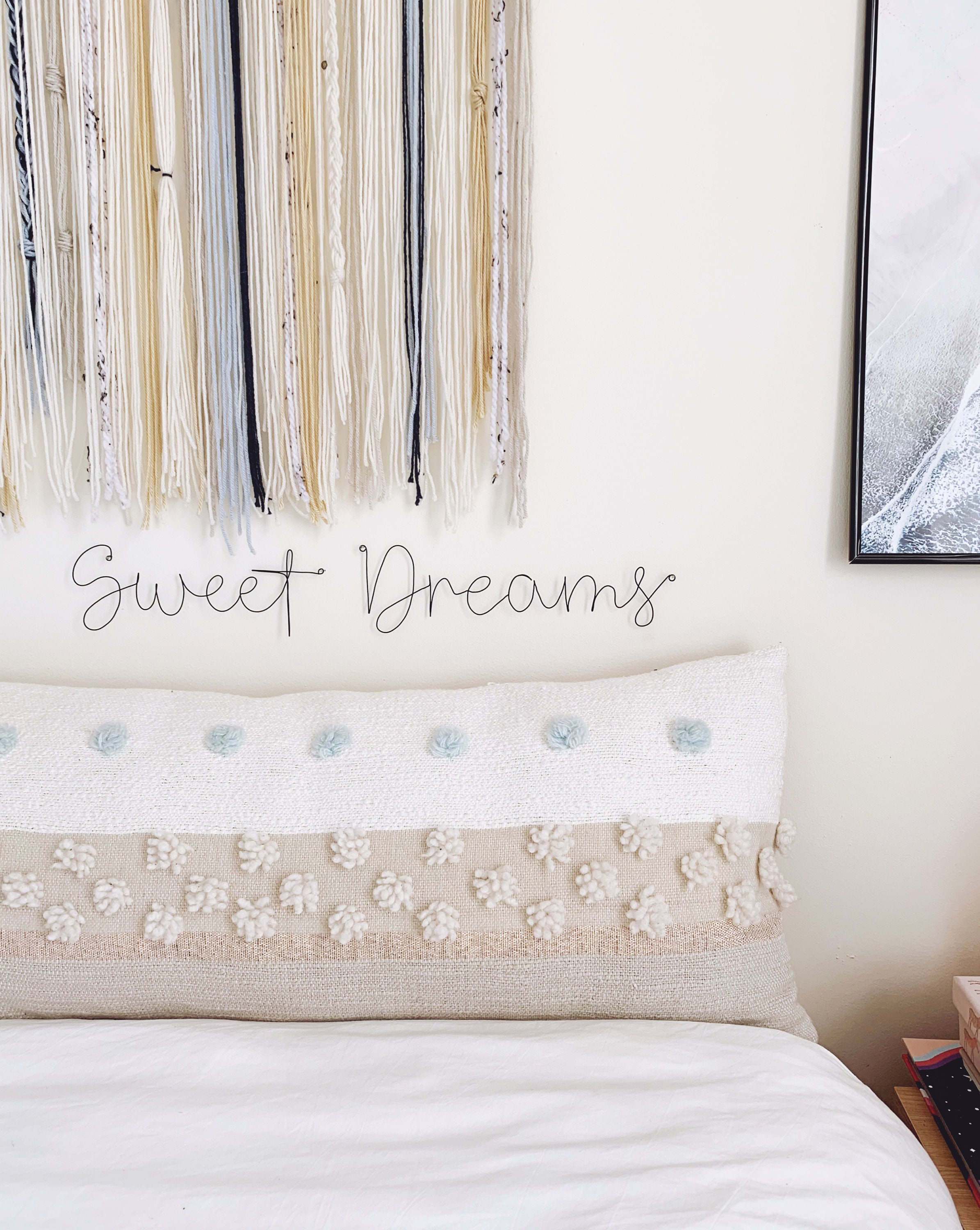 SWEET DREAMS | wire words wall decor art | bedroom or nursery | wall sign