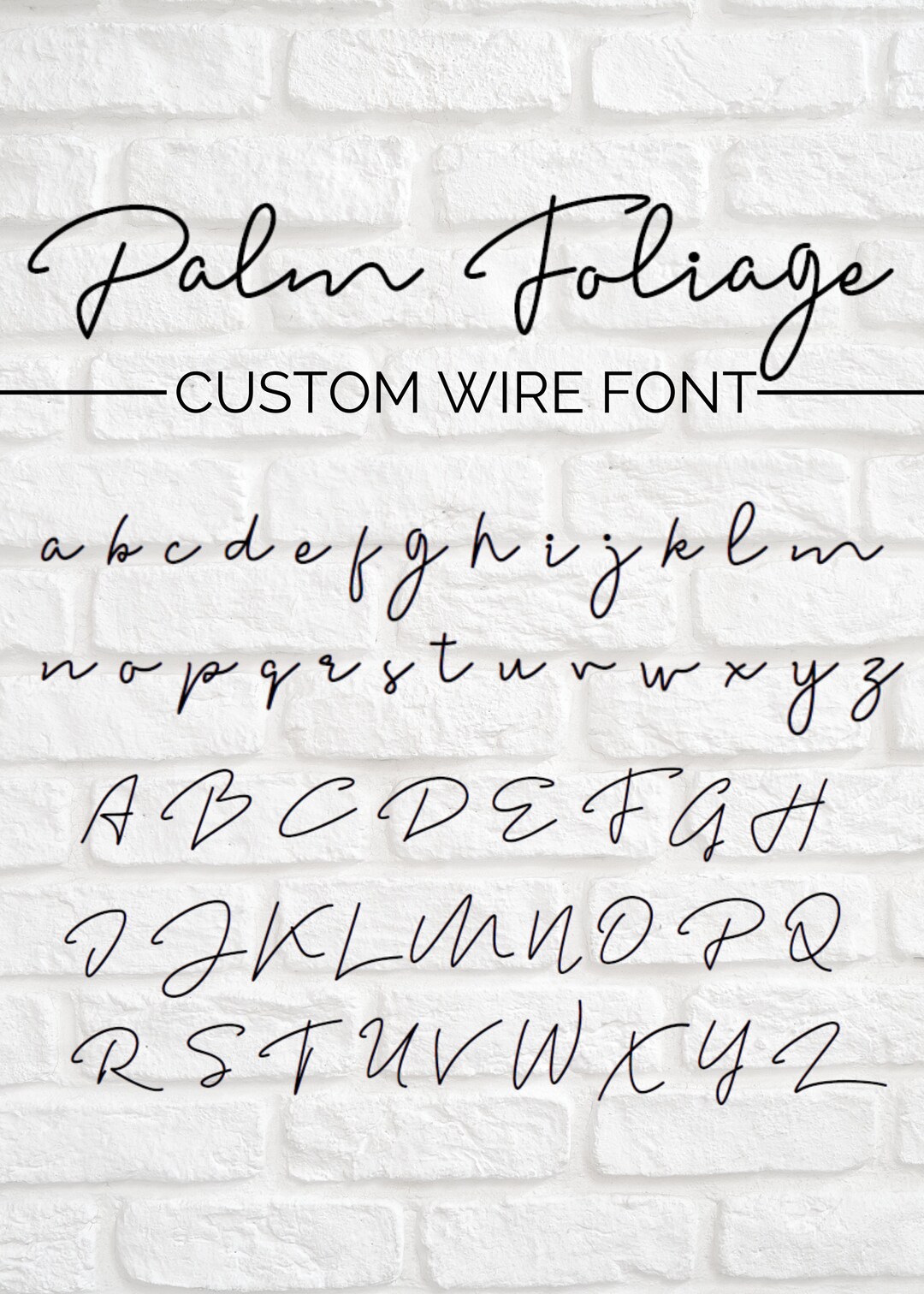 CUSTOM WIRE WORDS // Palm Foliage Font Wire Sign Wire Wall Art Wall