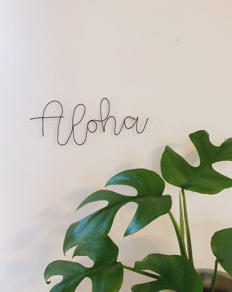 ALOHA Wire Words Wall Decor Wire Sign Wire Wall Art Etsy